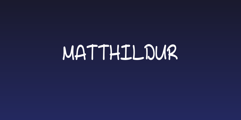 Matthildur Social Header