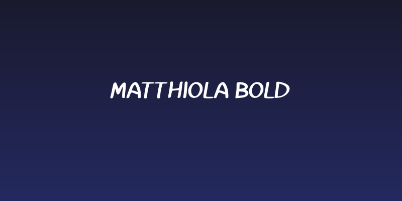 Matthiola Bold Social Header