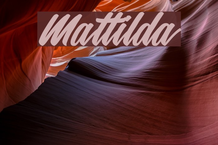 Mattilda Font examples