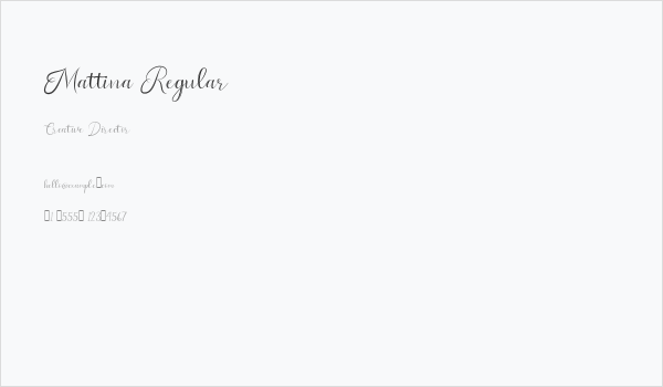 Mattina Regular Business Card