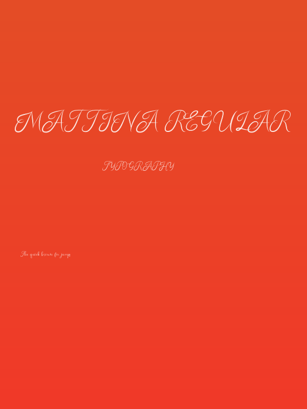 Mattina Regular Poster