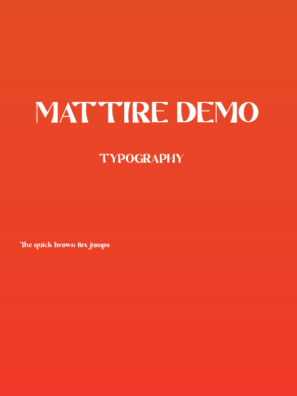 Mattire DEMO Poster