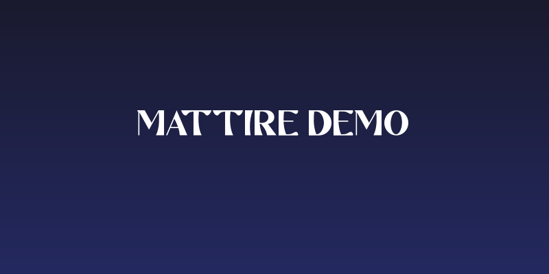 Mattire DEMO Social Header