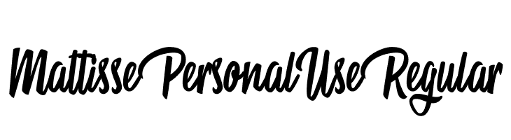 Mattisse Personal Use Regular Schriftart