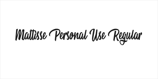 Mattisse Personal Use Regular Logo