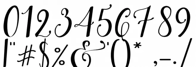 Mattosa Script Font OTHER CHARS