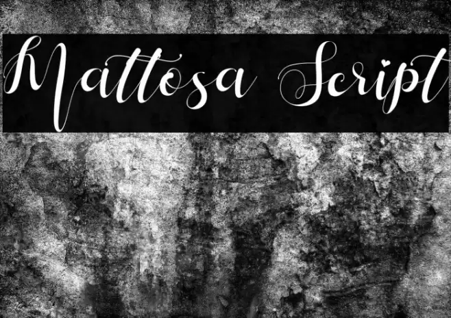 Mattosa Script Font examples