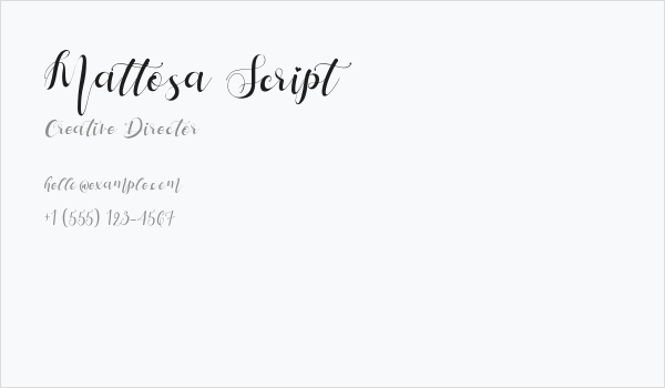 Mattosa Script Business Card