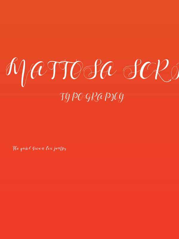 Mattosa Script Poster