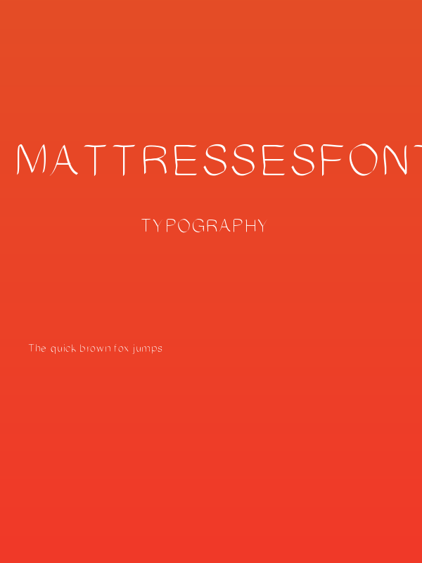 MattressesFont Poster