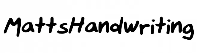 MattsHandwriting  Free Fonts Download