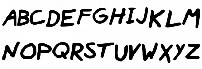 MattsHandwriting 字体 大写