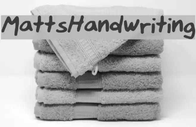 MattsHandwriting Font examples