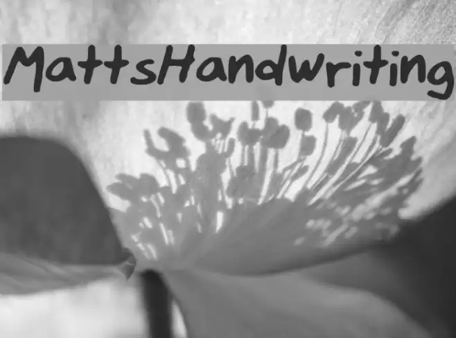 MattsHandwriting Font examples