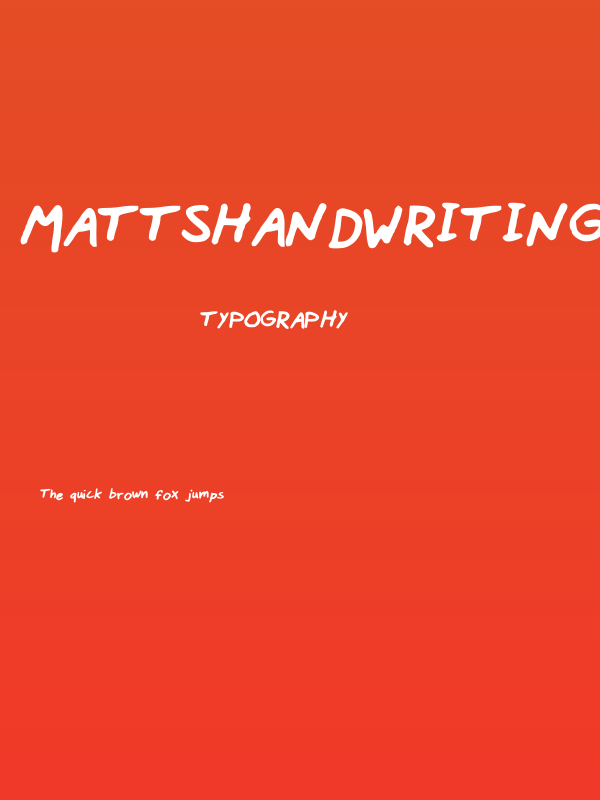 MattsHandwriting Poster