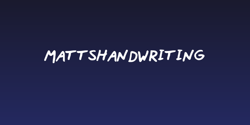 MattsHandwriting Social Header