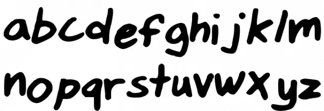 MattsHandwriting 字体 小写