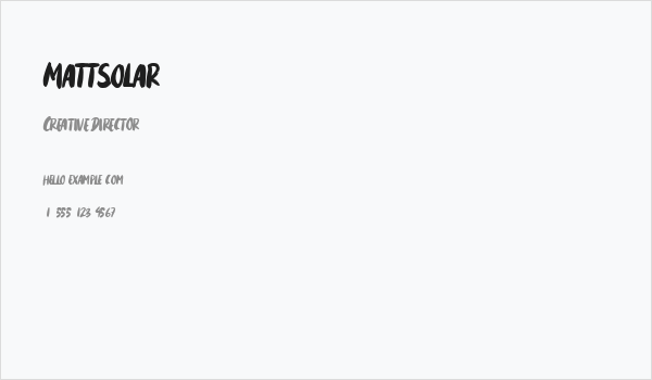 Mattsolar Business Card