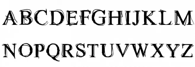 Maudlin Sketch Schriftart Groß