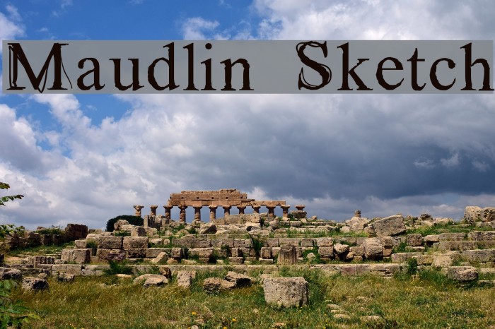 Maudlin Sketch Font examples