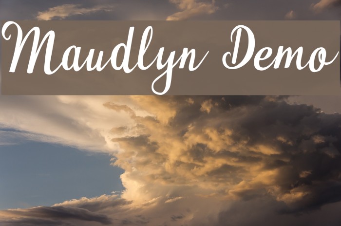 Maudlyn Demo Font examples
