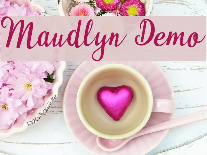 Maudlyn Demo Font examples