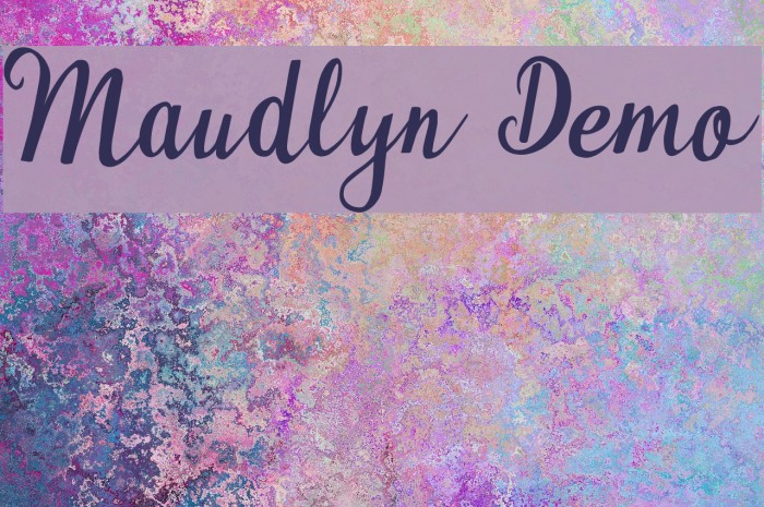 Maudlyn Demo Font examples