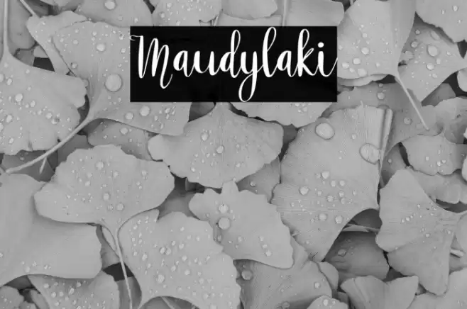 Maudylaki Font examples