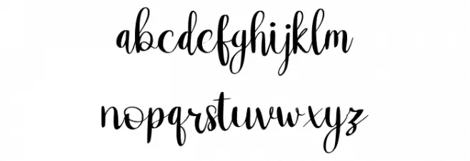 Maudylaki Schriftart Kleinbuchstaben