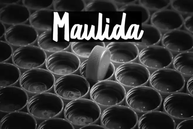Maulida Font examples