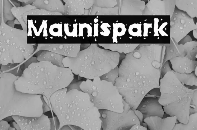Maunispark Fonte examples