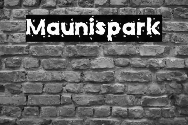 Maunispark Fonte examples