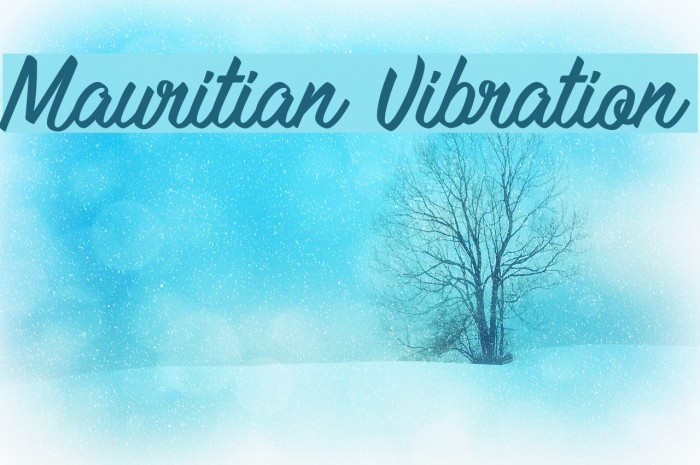 Mauritian Vibration Font examples