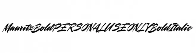 Mauritz Bold PERSONAL USE ONLY Bold Italic  baixar fontes gratis