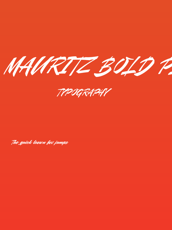 Mauritz Bold PERSONAL USE ONLY Bold Italic Poster