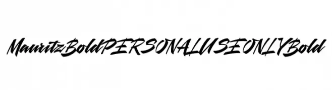 Mauritz Bold PERSONAL USE ONLY Bold  baixar fontes gratis