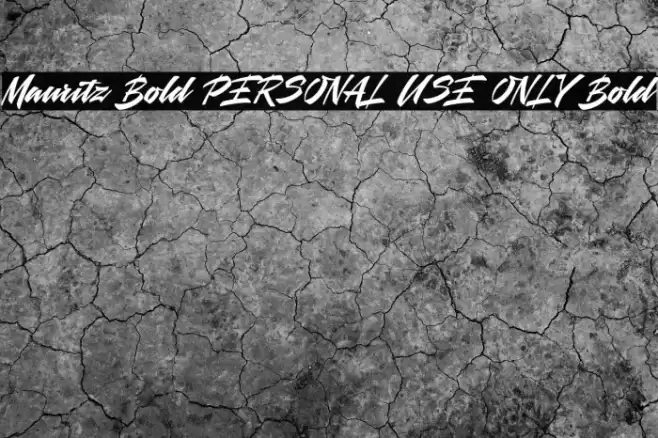 Mauritz Bold PERSONAL USE ONLY Bold Font examples