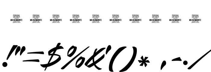 Mauritz Caps PERSONAL USE Regular Font OTHER CHARS
