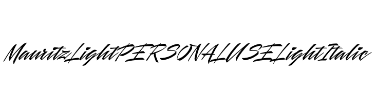 Mauritz Light PERSONAL USE Light Italic  フリーフォントのダウンロード