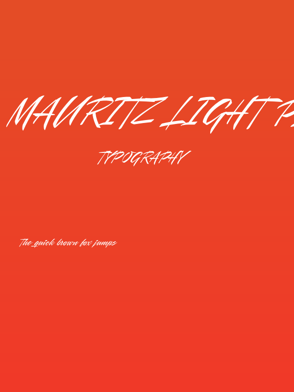 Mauritz Light PERSONAL USE Light Italic Poster