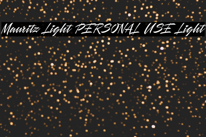 Mauritz Light PERSONAL USE Light Example 3