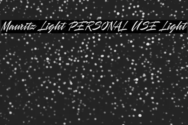 Mauritz Light PERSONAL USE Light Font examples