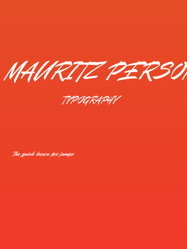 Mauritz PERSONAL USE ONLY Regular Italic Poster