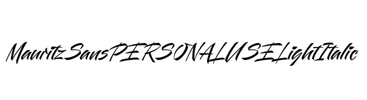 Mauritz Sans PERSONAL USE Light Italic  フリーフォントのダウンロード