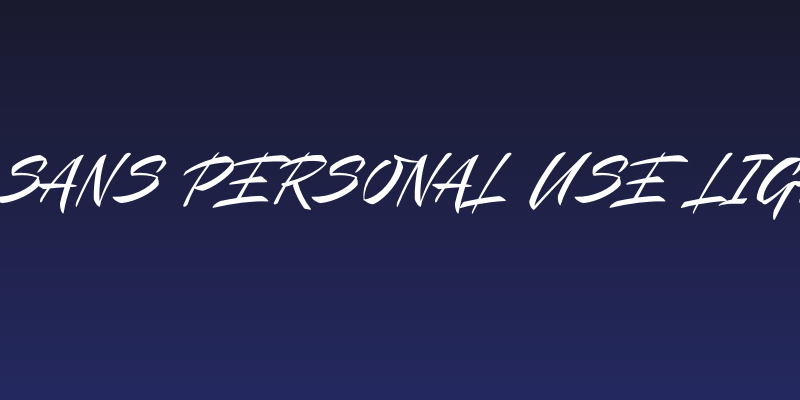 Mauritz Sans PERSONAL USE Light Italic Social Header