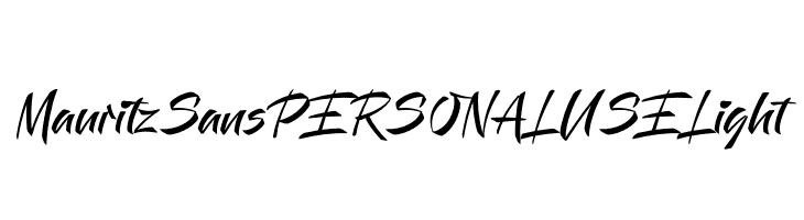 Mauritz Sans PERSONAL USE Light  フリーフォントのダウンロード