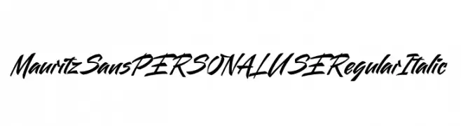 Mauritz Sans PERSONAL USE Regular Italic  baixar fontes gratis