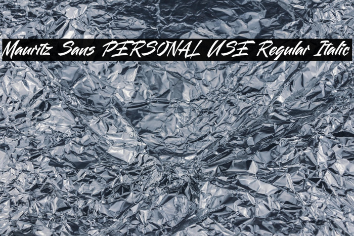 Mauritz Sans PERSONAL USE Regular Italic Example 1