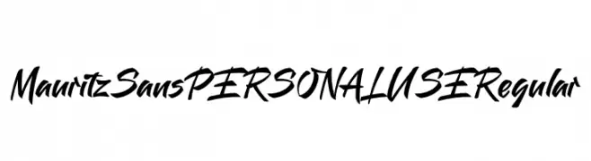 Mauritz Sans PERSONAL USE Regular  baixar fontes gratis