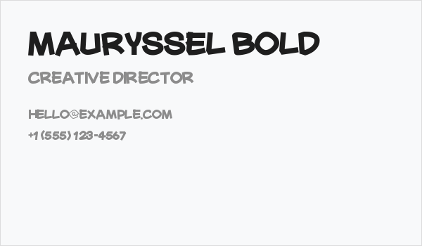Mauryssel Bold Business Card